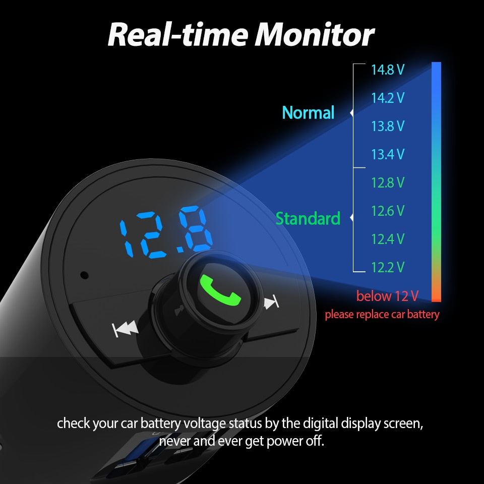 Bluetooth Car Charger Handsfree Car MP3 Music Player