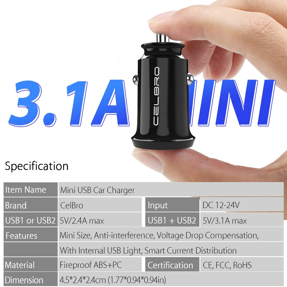 Upgrade Mini USB Car Charger
