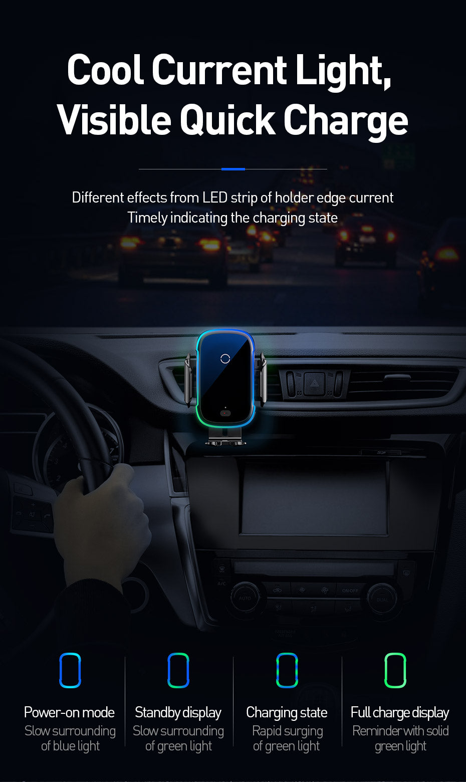 15W Wireless Car Charger and Holder