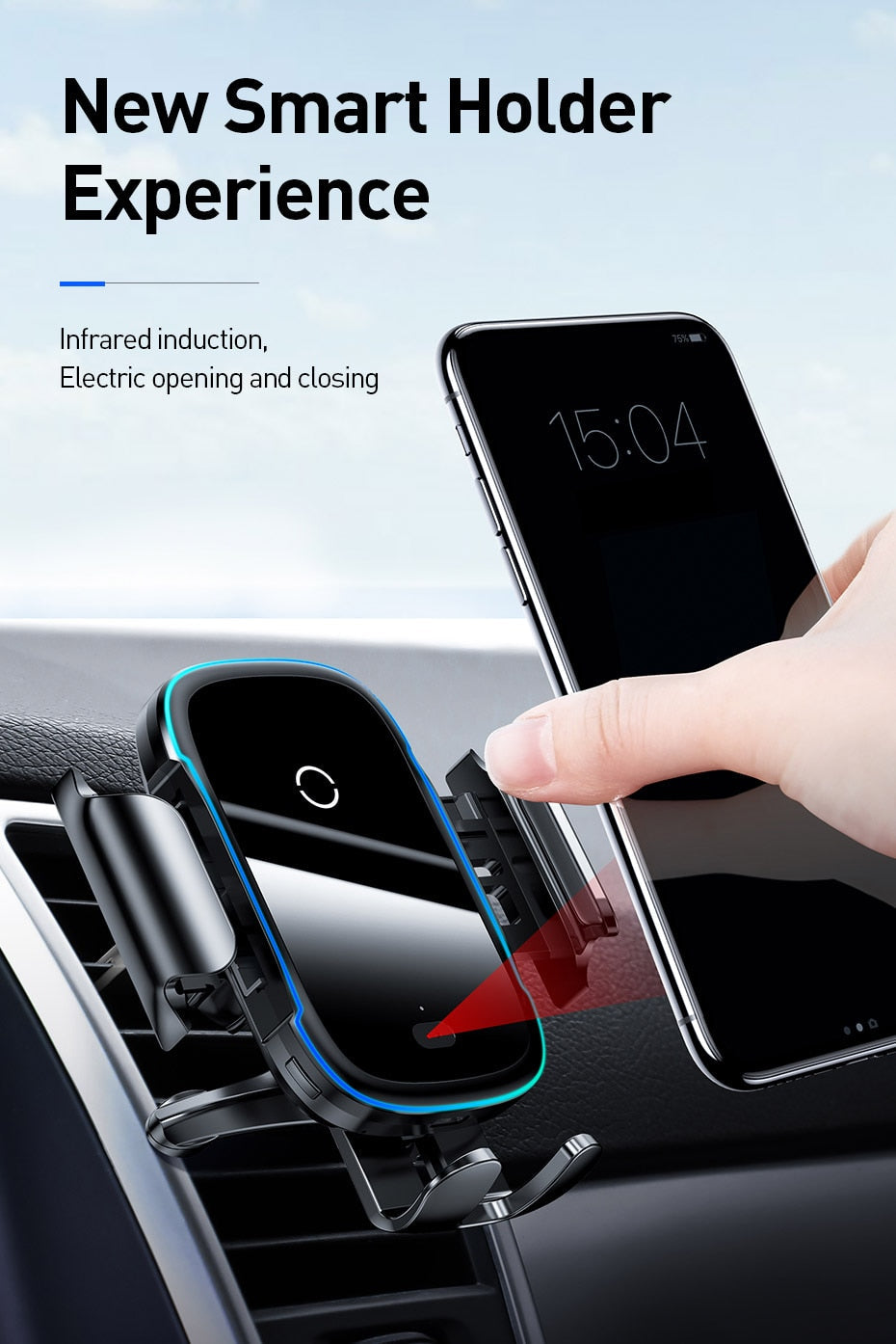 15W Wireless Car Charger and Holder