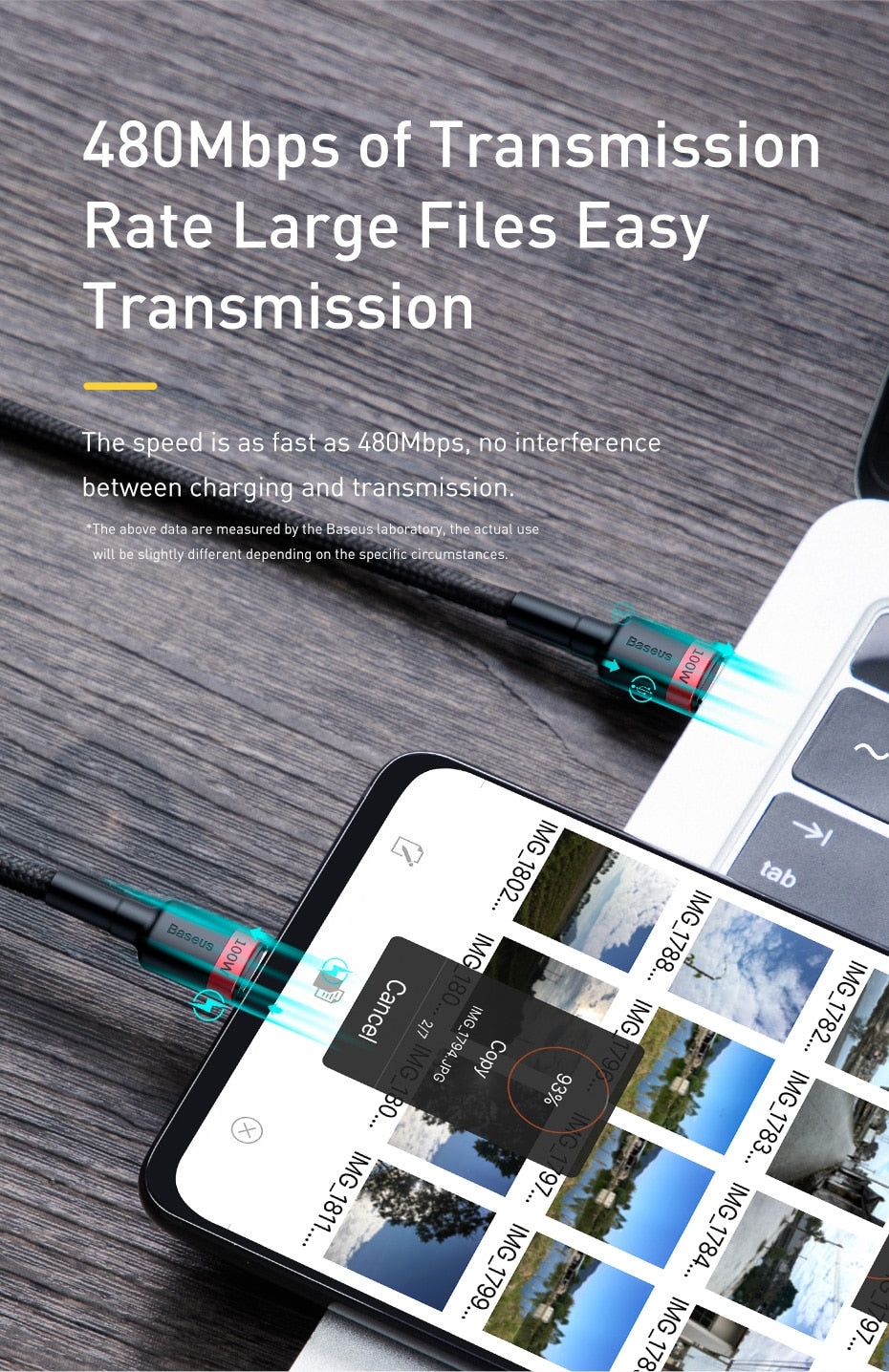 100 W USB C to USB Type C Cable