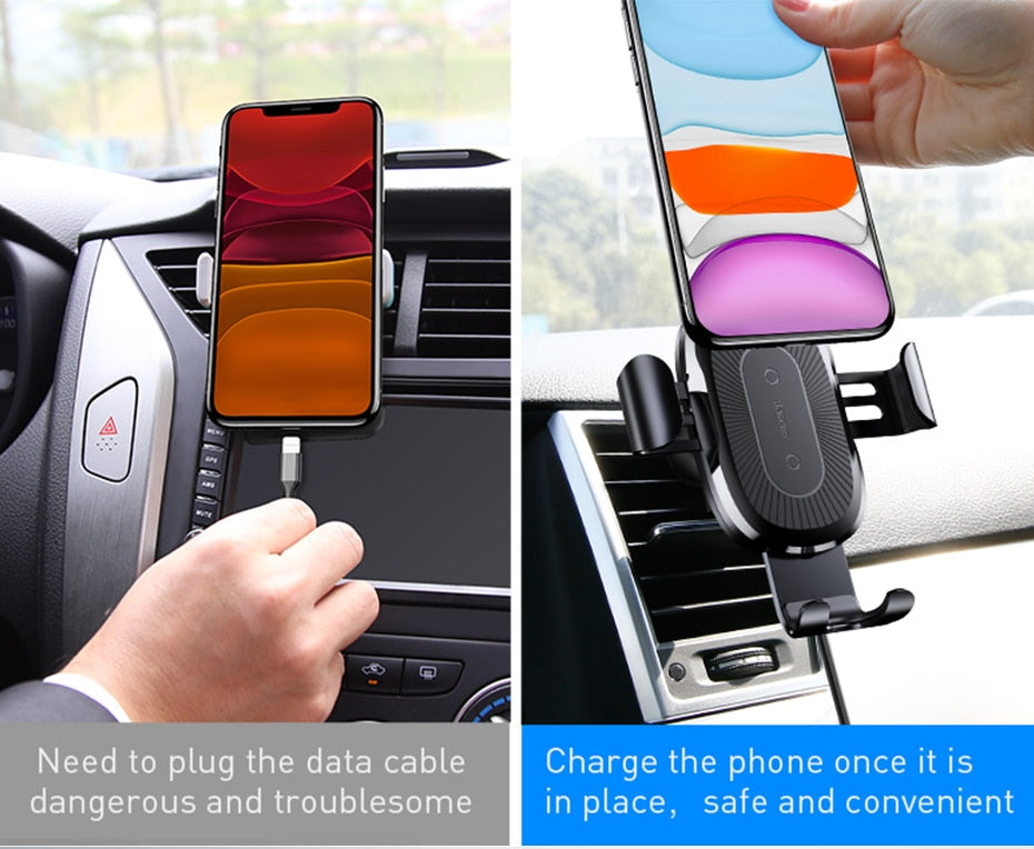 CD 10W Wireless Car Charger & Phone Holder
